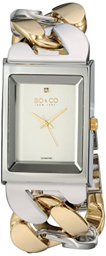 SO&CO New York Women's 'SoHo' Quartz Metal and Stainless Steel Dress Watch, Color:Two Tone (Model: 5094.4)