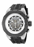 Invicta Mens 15890 48mm Aviator Quartz Multifunction Black Polyurethane Watch