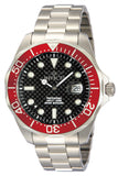 Invicta Men's 12565 Pro Diver Quartz 3 Hand Black Dial Watch