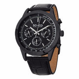 SO&CO New York Men's 5006AL Monticello Quartz Day and Date Tachymeter Leather Watch