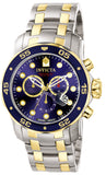 Invicta Men's 0077 Pro Diver Quartz Chronograph Blue Dial Watch