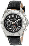 SO&CO New York Men's 5016.1 Yacht Timer Quartz Chronograph Date Black Leather Strap Watch