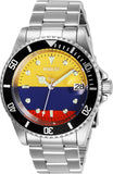 Invicta Men's 28701 Pro Diver Automatic 3 Hand Yellow, Blue, Red Dial Watch