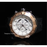 Invicta Men's 14081 Pro Diver Chronograph Silver Textured Dial Black Silicone...