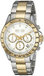 SO&CO New York Men's 5001A.1 Monticello Quartz Date Chronograph Two-Tone Stainless Steel Bracelet Watch