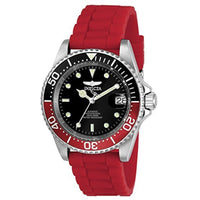 Invicta Men's 'Pro Diver' Automatic Stainless Steel and Silicone Diving Watch, Color:Red (Model: 23680)