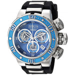 Invicta Men's Reserve Polyurethane& SS Swiss Quartz Blue Dial Analog Watch 21643