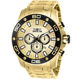 Invicta Men's 26079 Pro Diver Quartz Chronograph Gold Dial Watch