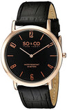SO&CO New York Men's 5043.4 Madison with Black Genuine Leather Strap