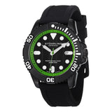 Stuhrling 328R 335671 Mens Aquadiver Regatta Atlantis Analog Display Black Watch