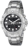 SO&CO New York Men's 5017.1 Yacht Club Analog Digital Display Alarm World Time Stainless Steel Link Bracelet Watch