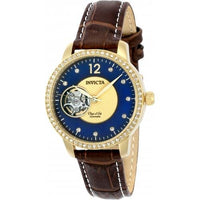 Invicta Women's 22621 Objet D Art Automatic 3 Hand Blue, Gold Dial Watch