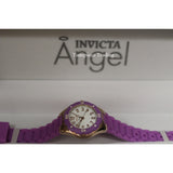 Invicta Women's 1623 Angel White Dial Lavender Silicone Watch