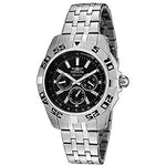 Invicta Signature II Black Dial Chronograph Stainless Steel Mens Watch 7301