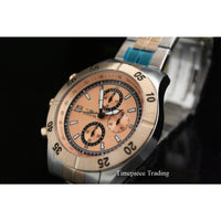 Invicta 11277 Men's Specialty Chronograph Rose Gold Textured Dial Two Tone Watch