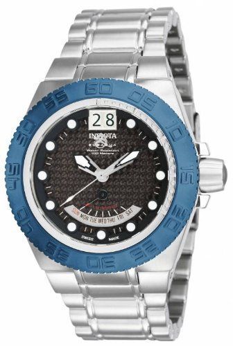 Invicta 10884 Mens Midsize Subaqua Sport Swiss Day Retrograde Blue Bezel Watch