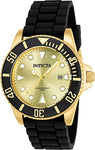 Invicta Men's 90302 Pro Diver Quartz 3 Hand Gold Dial Watch