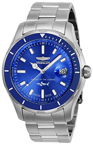 Invicta Men's 25807 Pro Diver Quartz 3 Hand Blue Dial Watch