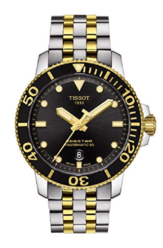 Tissot Men's Two Tone Seastar 1000 Powermatic 80 Watch T1204072205100