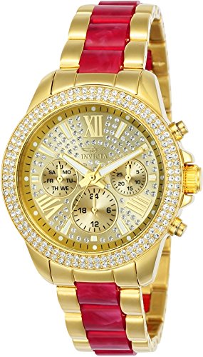 Invicta Women's 24126 Angel Quartz Chronograph Gold Dial Watch
