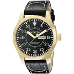 Invicta Men's 11190 Specialty Black Dial Black Leather Watch [Watch] Invicta