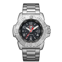 Luminox Men's SEA Swiss-Quartz Watch with Stainless-Steel Strap, Silver, 24 (Model: 3252)