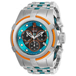 Invicta Men's 25307 Jason Taylor Quartz 3 Hand Black, Aqua Dial Watch