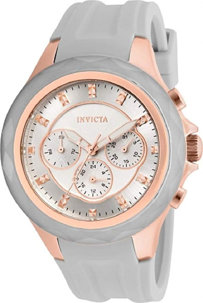 Invicta Women's 22676 Angel Quartz Chronograph Grey, Rose Gold, Silver Dial Watch