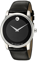 Movado Men's 0606502 Museum Stainless Steel Watch with Black Leather Band