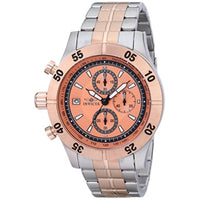 Invicta 11277 Men's Specialty Chronograph Rose Gold Textured Dial Two Tone Watch