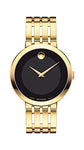 Movado Men's Esperanza Yellow Gold Watch with a Concave Dot Museum Dial, Gold/Black (Model 607059)