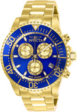 Invicta Men's 26849 Pro Diver Quartz Chronograph Blue, Gold Dial Watch