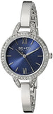 SO&CO New York Women's 5088.2 SoHo Quartz Crystal Accent Blue Dial Stainless Steel Bangle Watch