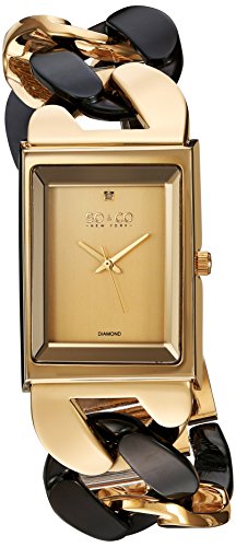 SO&CO New York Women's 'SoHo' Quartz Metal and Stainless Steel Dress Watch, Color:Two Tone (Model: 5094.5)