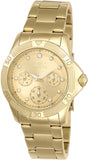 Invicta Women's 21766 Angel Quartz Chronograph White, Gold Dial Watch