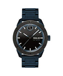 Movado Bold, Ionic Plated Blue Steel Case, Black Dial, Blue Steel Bracelet, Men, 3600607