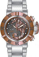 Invicta Men's 26228 Subaqua Quartz 3 Hand Gunmetal, Rose Gold Dial Watch