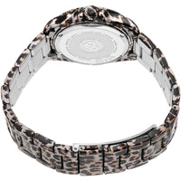 SO&CO New York Women's 5008.1 SoHo Quartz Animal-Print Stainless Steel Watch with Link Bracelet