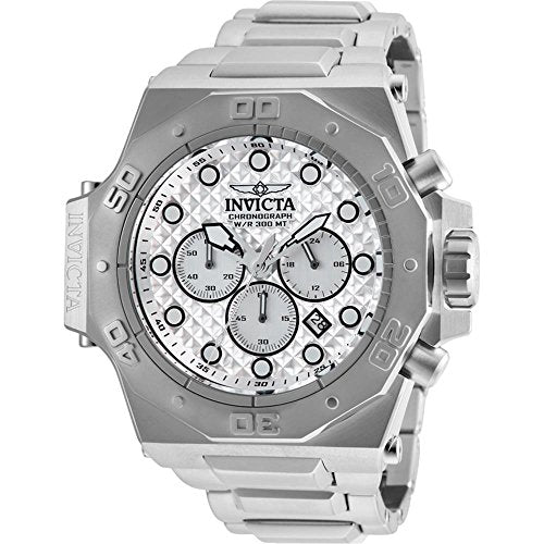 Invicta Men's 26040 Akula Quartz Chronograph Silver Dial Watch