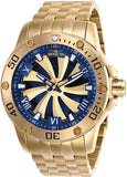 Invicta Men's 25851 Speedway Automatic 3 Hand Gold, Blue Dial Watch