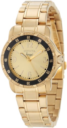 Invicta Women's 0550 Angel Quartz 3 Hand Champagne Dial Watch