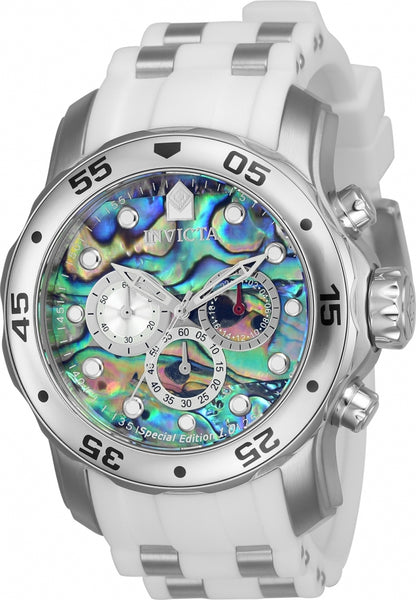 Invicta Men's 24839 Pro Diver Quartz Chronograph White Dial Watch