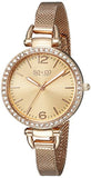 SO&CO New York Women's 5061M.2 SoHo Quartz Crystal Accent 16K Rose Tone Stainless Steel Mesh Bracelet Watch