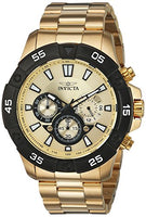 Invicta Men's 22789 Pro Diver Quartz Multifunction Gold Dial Watch
