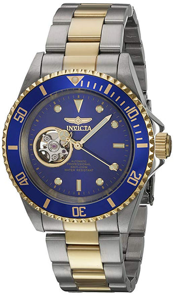 Invicta Women's Pro Diver Gold-Tone Automatic Black Dial Analog Watch 21719