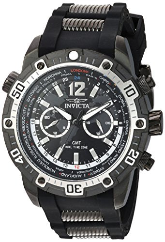 Invicta Men's 24583 Aviator Quartz Multifunction Black Dial Watch