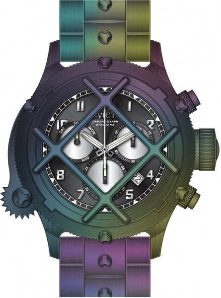 Invicta Men's 26587 Russian Diver Quartz Chronograph Black, Silver Dial Watch