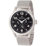 Invicta 12204 Men's Vintage Black Dial Stainless Steel Watch