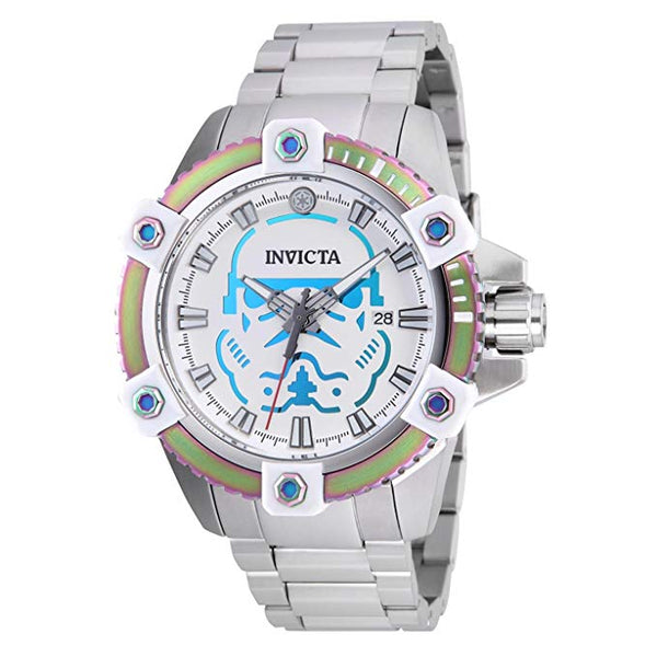 Invicta Men's 26555 Star Wars Automatic 3 Hand White, Iridescent Dial Watch