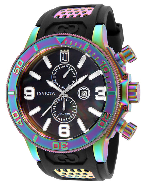 Invicta Men's 25189 Jason Taylor Quartz Multifunction Black Dial Watch